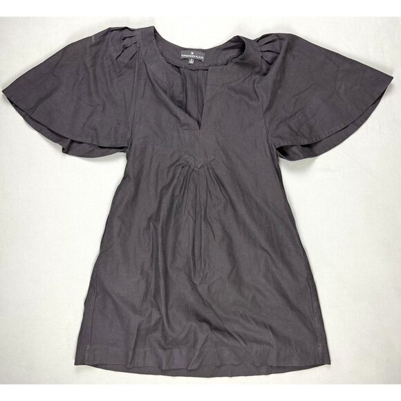 Pomander Place Tuckernuck Black Finley Flutter Sleeve Mini Dress Cotton Size S - Picture 2 of 6
